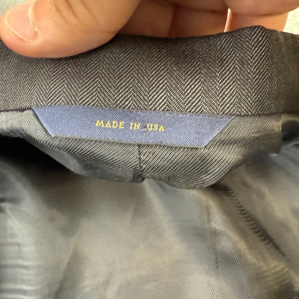 Brooks‎ Brothers Blazer Mens 42R Charcoal Gray Madison Saxxon Wool Suit Jacket